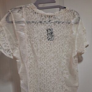 NWT Maje Lace White Top